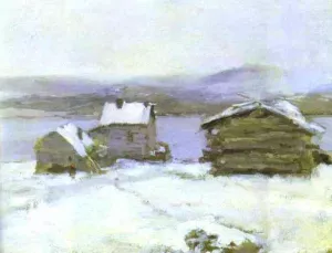 Winter in Lapland painting by Constantin Alexeevich Korovin