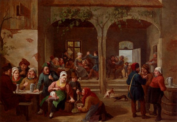 Main Product Photo of Merrymaking In The Tavern Painting by Constantin Fidele Coene