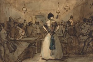 Officers And Courtesans In An Interior by Constantin Guys Oil Painting