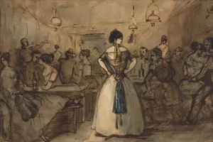Officers And Courtesans In An Interior by Constantin Guys Oil Painting
