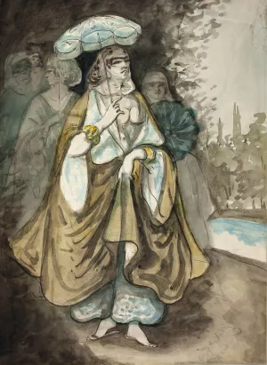 One of the Ladies of the Harem Oil painting by Constantin Guys