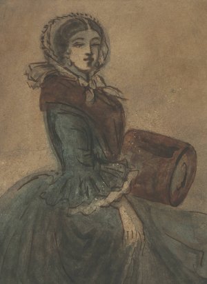 Woman with a Muff by Constantin Guys Oil Painting