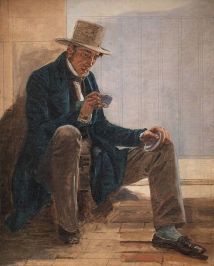 Martinus Rorbye by Constantin Hansen Oil Painting