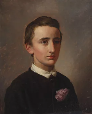 Portraet af senere adjunkt og cand.polyt. August Weis by Constantin Hansen Oil Painting