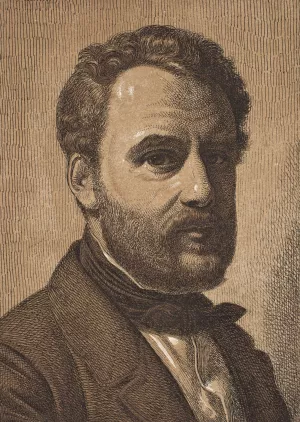 Portraet af Wilhelm Marstrand by Constantin Hansen Oil Painting