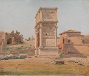 The Arch of Titus in Rome by Constantin Hansen Oil Painting