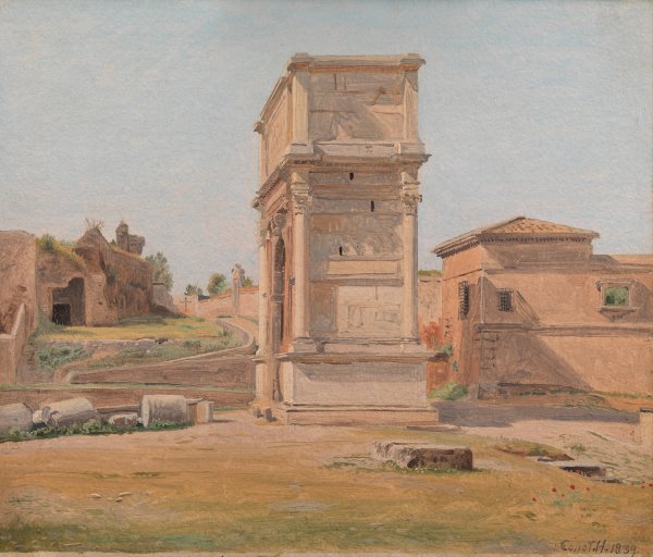 Main Product Photo of The Arch of Titus in Rome Painting by Constantin Hansen