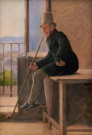 The Painter Jorgen Sonne by Constantin Hansen Oil Painting