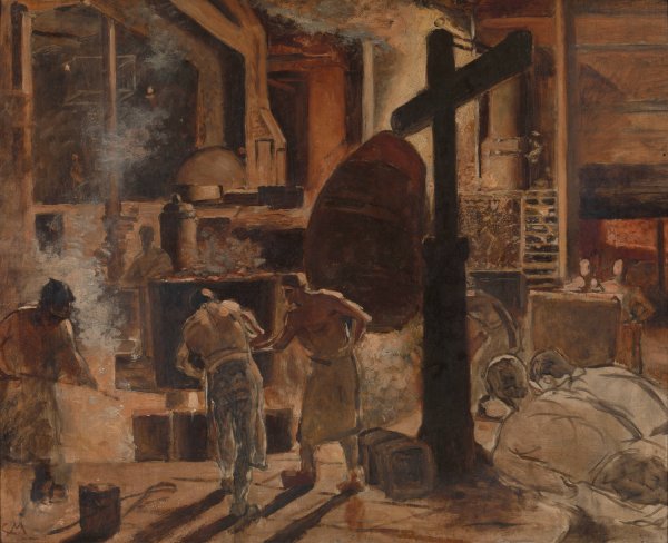 Main Product Photo of Steelworks Painting by Constantin Meunier