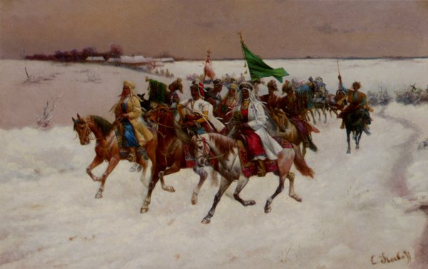 The Wedding Procession by Constantin Stoiloff - Hand-Painted Oil Painting Reproduction