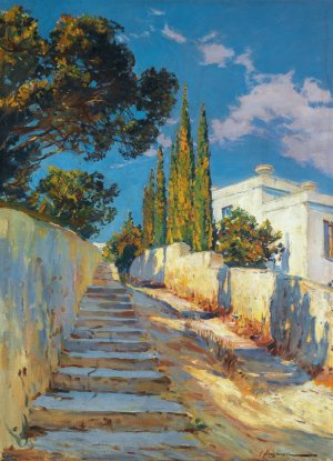 Afternoon Sun, Crimea by Constantin Westchiloff Oil Painting