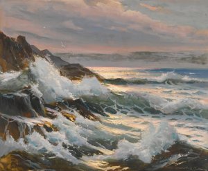 Seascape by Constantin Westchiloff Oil Painting