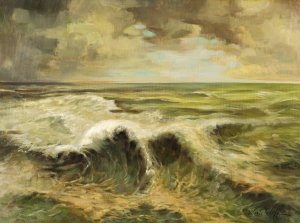 Seascape by Constantin Westchiloff Oil Painting