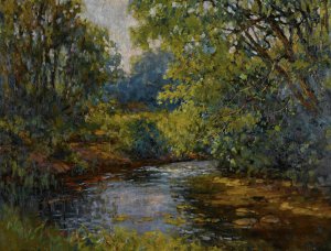 Stream In New England by Constantin Westchiloff Oil Painting