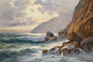 The Rocky Coast by Constantin Westchiloff Oil Painting