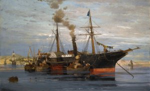 The Departure by Constantinos Volanakis Oil Painting