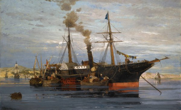 The Departure  by Constantinos Volanakis - Hand-Painted Oil Painting Reproduction