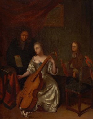 The Music Lesson Oil painting by Constantyn Francken