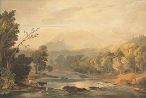 A View on the Brathay near Ambleside by Copley Fielding Oil Painting