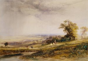 Crowborough Hill by Copley Fielding Oil Painting