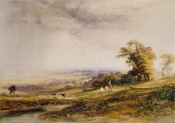 Crowborough Hill  by Copley Fielding - Hand-Painted Oil Painting Reproduction