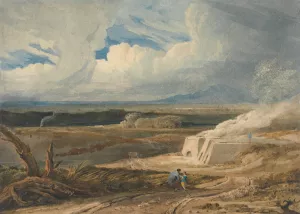 Landscape with Limekiln by Copley Fielding Oil Painting