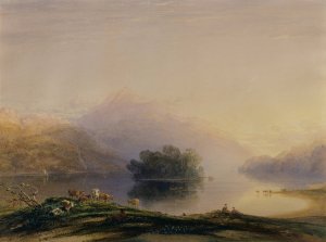 Loch Katrine by Copley Fielding Oil Painting