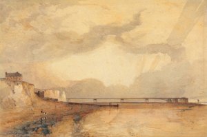 Marine Pier, Brighton by Copley Fielding Oil Painting