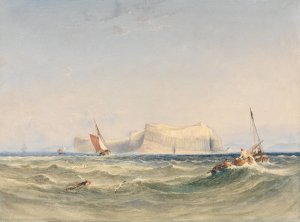 Shipping off Staffa by Copley Fielding Oil Painting