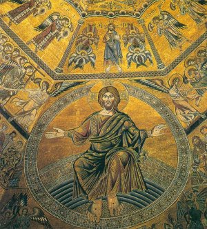 Mosaic on the Vault Detail by Coppo Di Marcovaldo Oil Painting