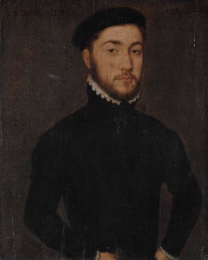Portrait of a gentleman by Corneille De Lyon Oil Painting