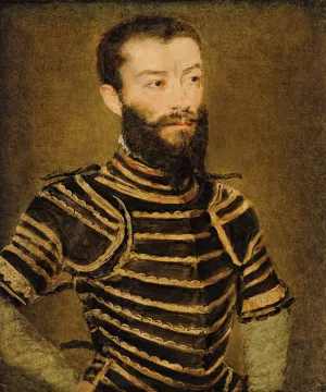 Portrait Of A Man In Armour by Corneille De Lyon Oil Painting