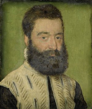 Portrait of Barthelemy Aneau, Head of the College de la Trinite in Lyon by Corneille De Lyon Oil Painting