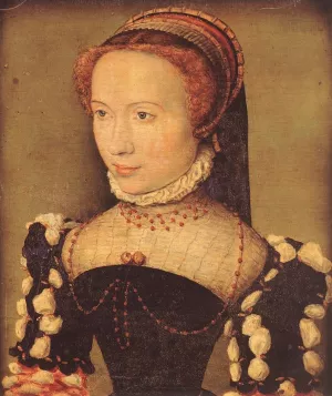 Portrait of Gabrielle de Rochechouart painting by Corneille De Lyon