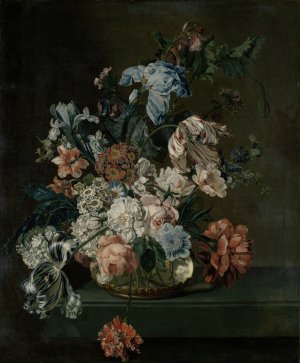 Still Life with Flowers by Cornelia Van Der Mijn Oil Painting
