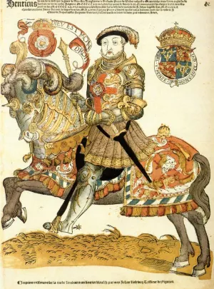 Henry VIII of England on Horseback by Cornelis Anthonisz - Oil Painting Reproduction