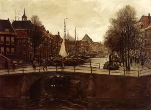 A View Of Het Zieken, The Hague by Cornelis Antoni Van Waning - Oil Painting Reproduction