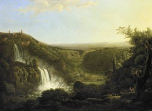 The Anio Valley with the Waterfalls of Tivoli Oil painting by Cornelis Apostool