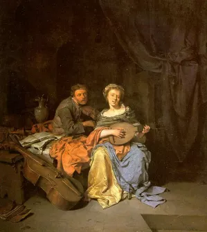 The Duet by Cornelis Bega Oil Painting