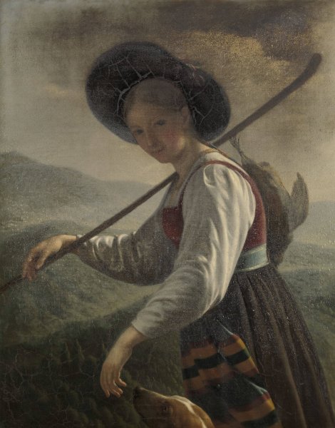 Main Product Photo of Swiss Peasant Woman  Painting by Cornelis Cels