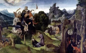 Scenes from the Life of St. Anthony Abbot by Cornelis Cornelisz Kunst - Oil Painting Reproduction