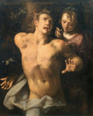 The Flaying Of Marsyas by Cornelis Cornelisz Van Haarlem Oil Painting