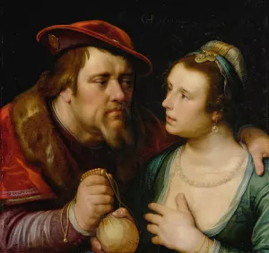 The Unequal Lovers by Cornelis Cornelisz Van Haarlem Oil Painting