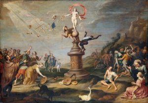 Fortuna Distributing Her Largesse by Cornelis De Baellieur Oil Painting