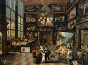 Interior of a Collector's Gallery of Paintings and Objets d'Art by Cornelis De Baellieur - Oil Painting Reproduction