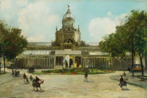 Frederiksplein met Paleis voor Volksvlijt Oil painting by Cornelis De Bruin