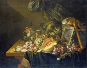 Still Life With Copulating Sparrows by Cornelis De Heem Oil Painting