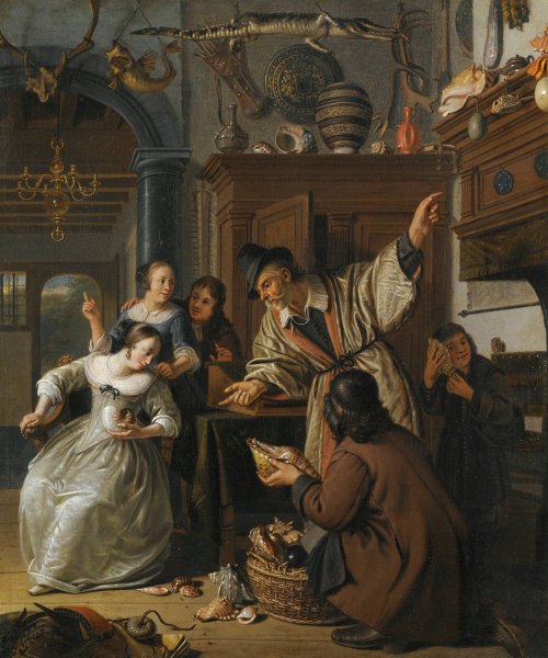 The Curiosity Seller by Cornelis De Man - Hand-Painted Oil Painting Reproduction