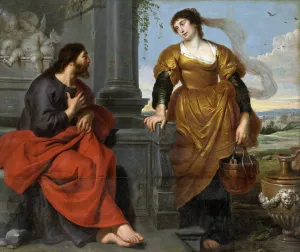 Christ and the Woman of Samaria by Cornelis De Vos Oil Painting