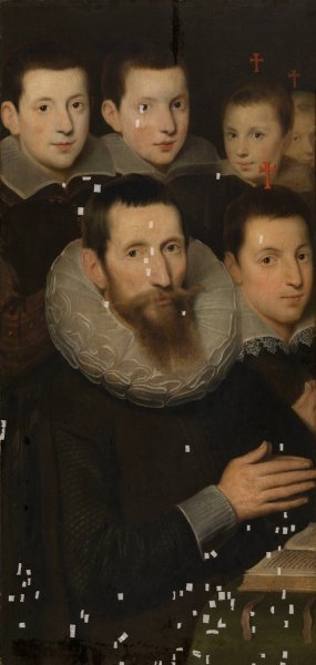 Donor with Five Sons by Cornelis De Vos Oil Painting